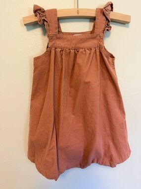 Angel Dear Pink Ruffle-Strap Pinafore Dress
